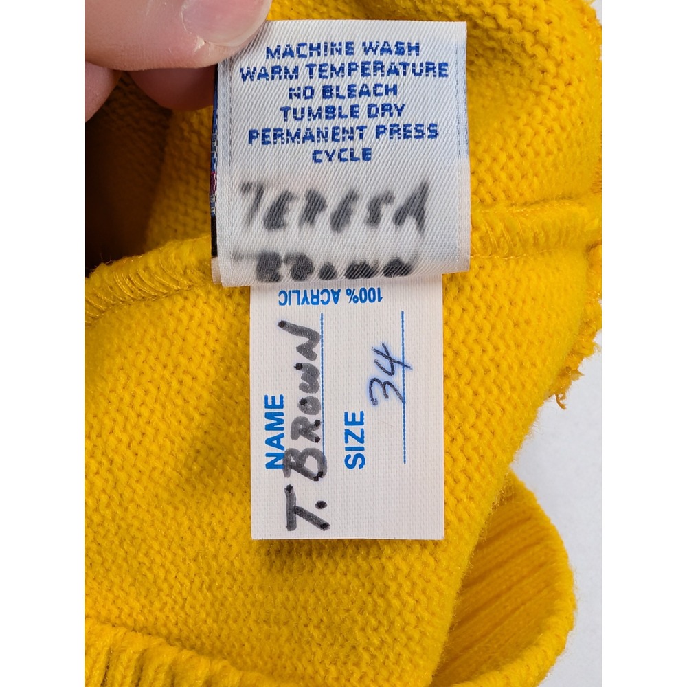 Varsity Womens Cheerleading Uniform Set 34 5-14 UCA USA Sweater Skirt Yellow - Picture 7 of 16